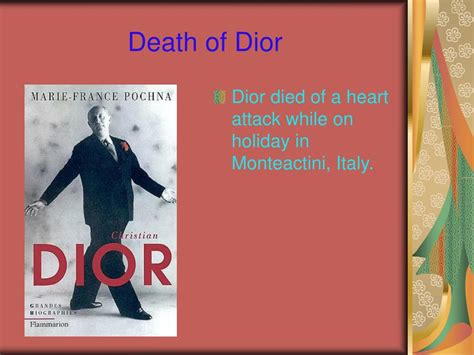 which country made dior|how did dior die.